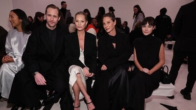 Alexander Skarsgard, Kate Moss, Christy Turlington, and Grace Burns attend the Calvin Klein Collection fashion show during February 2025 NY Fashion Week on February 07, 2025 in New York City. (Getty Images via AFP) Alexander Skarsgard, Kate Moss, Christy Turlington, and Grace Burns attend the Calvin Klein Collection fashion show during February 2025 NY Fashion Week on February 07, 2025 in New York City. (Getty Images via AFP)