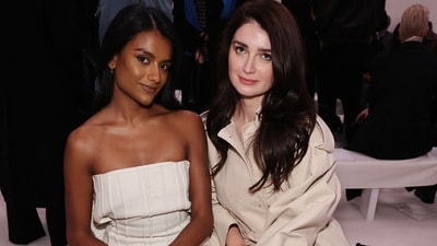Simone Ashley and Eve Hewson attend the Calvin Klein Collection fashion show during February 2025 NY Fashion Week on February 07, 2025 in New York City. (Getty Images via AFP) Simone Ashley and Eve Hewson attend the Calvin Klein Collection fashion show during February 2025 NY Fashion Week on February 07, 2025 in New York City. (Getty Images via AFP)