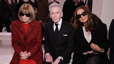 Anna Wintour, Calvin Klein, and Kelly Rector attend the Calvin Klein Collection fashion show during February 2025 NY Fashion Week on February 07, 2025 in New York City. (Getty Images via AFP) Anna Wintour, Calvin Klein, and Kelly Rector attend the Calvin Klein Collection fashion show during February 2025 NY Fashion Week on February 07, 2025 in New York City. (Getty Images via AFP)
