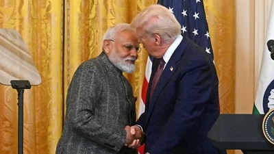 US President Donald Trump shakes hands with Indian Prime Minister Narendra Modi during a joint press conference in the East Room of the White House in Washington DC on Thursday. (AFP) US President Donald Trump shakes hands with Indian Prime Minister Narendra Modi during a joint press conference in the East Room of the White House in Washington DC on Thursday. (AFP)