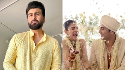 Aarya Babbar, Prateik Patil Babbar with wife Priya Aarya Babbar, Prateik Patil Babbar with wife Priya