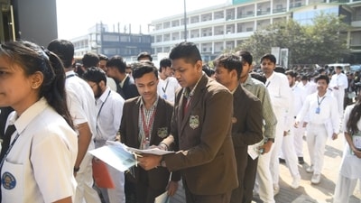 According to the board, over 42 lakh students from more than 30,000 schools are expected to appear for the exams across 7,842 centers in India and 26 countries. (Santosh Kumar ) According to the board, over 42 lakh students from more than 30,000 schools are expected to appear for the exams across 7,842 centers in India and 26 countries. (Santosh Kumar )