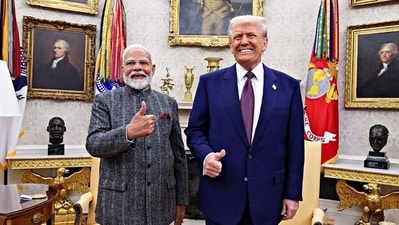 Prime Minister Narendra Modi with U.S. President Donald Trump, at The White House in Washington, DC on Thursday. (narendramodi-X) Prime Minister Narendra Modi with U.S. President Donald Trump, at The White House in Washington, DC on Thursday. (narendramodi-X)