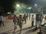 Security personnel outside the Sri Guru Ram Dass Jee International Airport in Amritsar on February 16. Security personnel outside the Sri Guru Ram Dass Jee International Airport in Amritsar on February 16.