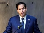 U.S. Secretary of State Marco Rubio speaks during his visit to the Yad Vashem Holocaust Memorial museum in Jerusalem February 16, 2025, during his first Middle East tour. (JACK GUEZ/Pool via REUTERS)