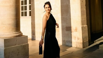 In 2024, Preity Zinta attended Stephane Rolland's couture show in Paris wearing a gorgeous black one-shoulder dress. (Instagram/ Preity Zinta) In 2024, Preity Zinta attended Stephane Rolland's couture show in Paris wearing a gorgeous black one-shoulder dress. (Instagram/ Preity Zinta)