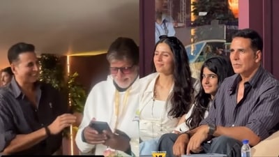 Akshay Kumar, Amitabh Bachchan and Nitara attended the ISPL season 2 finale. Akshay Kumar, Amitabh Bachchan and Nitara attended the ISPL season 2 finale.