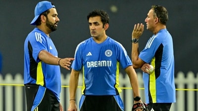 India's captain Rohit Sharma talks with head coach Gautam Gambhir (C) and chief selector Ajit Agarkar (R) during a practice session (AFP) India's captain Rohit Sharma talks with head coach Gautam Gambhir (C) and chief selector Ajit Agarkar (R) during a practice session (AFP)