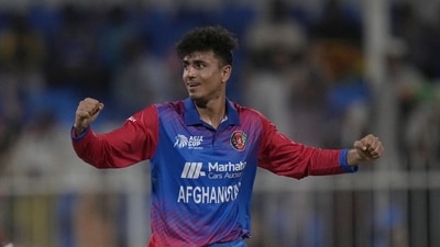 Afghanistan's Mujeeb Ur Rahman celebrates after taking a wicket. (AP) Afghanistan's Mujeeb Ur Rahman celebrates after taking a wicket. (AP)