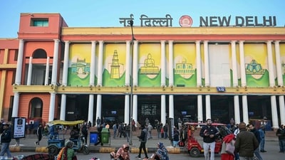 Passengers stand outside New Delhi Railway Station in the early morning hours of February 16, 2025, a night after a deadly stampede claimed 18 lives and injured many others. (AFP) Passengers stand outside New Delhi Railway Station in the early morning hours of February 16, 2025, a night after a deadly stampede claimed 18 lives and injured many others. (AFP)