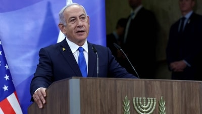 Israel's Prime Minister Benjamin Netanyahu speaks during a joint press conference with the US Secretary of State at his office in Jerusalem on February 16, 2025. (AFP) Israel's Prime Minister Benjamin Netanyahu speaks during a joint press conference with the US Secretary of State at his office in Jerusalem on February 16, 2025. (AFP)