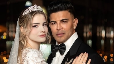 Sahil Khan and Milena at their wedding. Sahil Khan and Milena at their wedding.