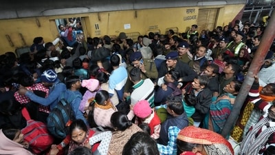 The massive stampede left thousands trapped at the NDLS as help arrived almost 30-45 minutes later. (PTI) The massive stampede left thousands trapped at the NDLS as help arrived almost 30-45 minutes later. (PTI)