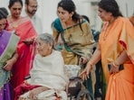 Sai Pallavi with her grandmother at sister Pooja Kannan's wedding. 