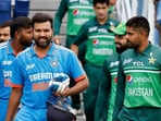 India captain Rohit Sharma and Pakistan's Babar Azam India captain Rohit Sharma and Pakistan's Babar Azam