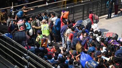 Crowds of passengers seen at the New Delhi Railway Station a day after the stampede. (Sanchit Khanna/HT Photo) Crowds of passengers seen at the New Delhi Railway Station a day after the stampede. (Sanchit Khanna/HT Photo)