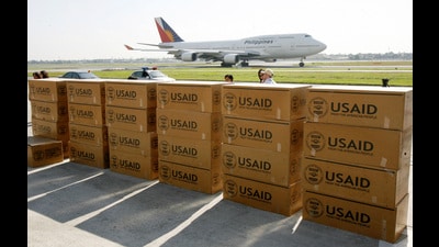 FILE PHOTO: Relief supplies for families affected by Typhoon Durian arrive at the Manila international airport December 7, 2006. Americans, through the U.S. Agency for International Development (USAID), provided disaster relief and assistance to the Philippines after it was severely hurt by Typhoon Durian that killed 570 people and destroyed nearly 250,000 houses. REUTERS/Romeo Ranoco (PHILIPPINES)/File Photo (REUTERS) FILE PHOTO: Relief supplies for families affected by Typhoon Durian arrive at the Manila international airport December 7, 2006. Americans, through the U.S. Agency for International Development (USAID), provided disaster relief and assistance to the Philippines after it was severely hurt by Typhoon Durian that killed 570 people and destroyed nearly 250,000 houses. REUTERS/Romeo Ranoco (PHILIPPINES)/File Photo (REUTERS)