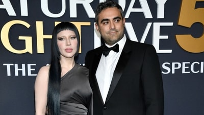 Lady Gaga, left, and Michael Polansky attend SNL50: The Anniversary Special at Rockefeller Plaza on Sunday. Lady Gaga, left, and Michael Polansky attend SNL50: The Anniversary Special at Rockefeller Plaza on Sunday.