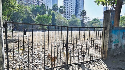 Mumbai, India - Feb. 17, 2025: Brihanmumbai Municipal corporation (BMC) is struggling to reconstruct its highly demanded Sai Baba path BMC school after the MMRDA raised the concern over the pilling work of the new construction will effect on the nearby pilers of the Monorail. Students and parents are demanding to reopen school as soon as possible, at Lalbaug in Mumbai, India, on Monday, February 17, 2025. (Photo by Anshuman Poyrekar/ Hindustan Times) (Hindustan Times)