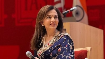 Nita Ambani at the Harvard India Conference 2025 Nita Ambani at the Harvard India Conference 2025