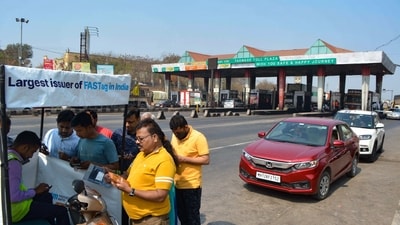 People register for FASTag at a Taswade toll plaza on the Pune-Bangalore national highway, in Karad on February 17. (PTI Photo) People register for FASTag at a Taswade toll plaza on the Pune-Bangalore national highway, in Karad on February 17. (PTI Photo)