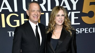Tom Hanks and Rita Wilson attend SNL50: The Anniversary Special at Rockefeller Plaza on Sunday. (Evan Agostini/Invision/AP) Tom Hanks and Rita Wilson attend SNL50: The Anniversary Special at Rockefeller Plaza on Sunday. (Evan Agostini/Invision/AP)