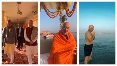 Anupam Kher shared his spiritual experience at Maha Kumbh Mela. At his accommodation place, he even met former President of India Ram Nath Kovind. (PC: Instagram)