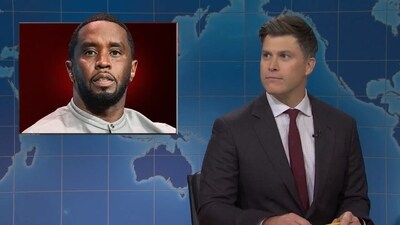Colin Jost sneakily dropped a Diddy joke during the SNL50 Weekend Update segment on Sunday, February 16, 2025. (X) Colin Jost sneakily dropped a Diddy joke during the SNL50 Weekend Update segment on Sunday, February 16, 2025. (X)