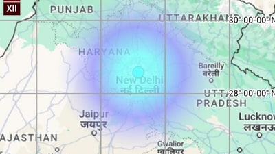 Delhi Earthquake: The epicentre of the earthquake was near Dhaula Kuan's Durgabai Deshmukh College of Special Education. (X/@NCS_Earthquake) Delhi Earthquake: The epicentre of the earthquake was near Dhaula Kuan's Durgabai Deshmukh College of Special Education. (X/@NCS_Earthquake)