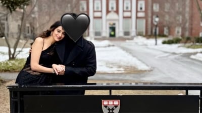 Humans of Bombay CEO Karishma Mehta was on a panel at the India Conference 2025 at Harvard. (Instagram/@karimehta05) Humans of Bombay CEO Karishma Mehta was on a panel at the India Conference 2025 at Harvard. (Instagram/@karimehta05)