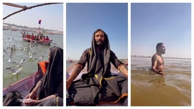 Seemed like choreographer-filmmaker Remo D’Souza attended the Kumbh Mela in a full disguise mode. He was draped in black robes and was seen feeding the birds.&nbsp; (PC: Instagram)