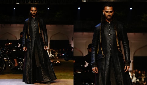 A model in Rajesh Pratap Singh's creation A model in Rajesh Pratap Singh's creation