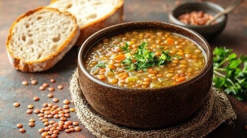 Warm lentil soup Warm lentil soup