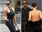 (Left) Bianca Censori before she dated Kanye; (Right) Her fashion transition after Bianca started dating Kanye West (Left) Bianca Censori before she dated Kanye; (Right) Her fashion transition after Bianca started dating Kanye West