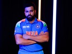 Rohit Sharma poses in new India jersey for Champions Trophy Rohit Sharma poses in new India jersey for Champions Trophy