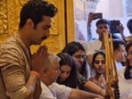 Vicky Kaushal was seen at Babulnath temple in Mumbai. Vicky Kaushal was seen at Babulnath temple in Mumbai.