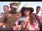 Juhi Chawla spoke to the press at the Mahakumbh. Juhi Chawla spoke to the press at the Mahakumbh.