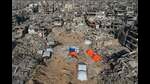 An aerial photograph taken by a drone shows tents amidst the destruction caused by the Israeli air and ground offensive in Beit Lahiya, northern Gaza Strip, on Monday, Feb. 17, 2025. AP/PTI(AP02_18_2025_000015A) (AP)
