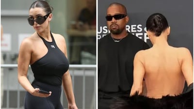 (Left) Bianca Censori before she dated Kanye; (Right) Her fashion transition after Bianca started dating Kanye West (Photos: Instagram)