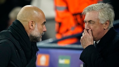 Real Madrid coach Carlo Ancelotti said that Pep Guardiola was deliberately underestimating Manchester City's chances. (AP)