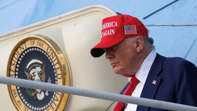 FILE PHOTO: US President Donald Trump steps from Air Force One upon arrival in West Palm Beach, Florida, US. (REUTERS)
