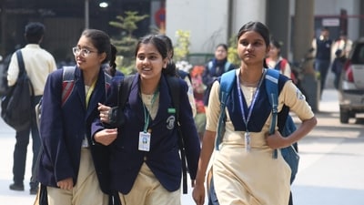 Students are seen coming out of the exam centre after appearing in the Indian Certificate of Secondary Education (ICSE)class 10th examination at St. Xavier's high school &nbsp;in Patna (Santosh Kumar)