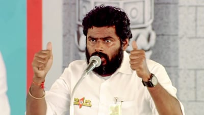 Tamil Nadu Bharatiya Janata Party (BJP) president K. Annamalai. (ANI Photo)
