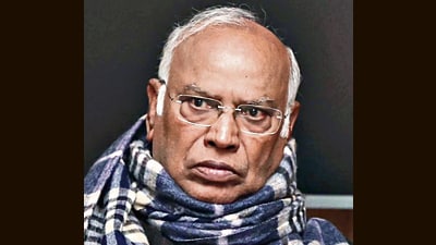 Kharge also pointed to the depreciation of the rupee and its potential impact on the trade deficit. (ANI PHOTO) Kharge also pointed to the depreciation of the rupee and its potential impact on the trade deficit. (ANI PHOTO)
