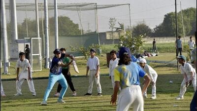 Officials said they have about 51,000 square metres of land available near Raj Nagar Extension, and this land was originally meant for the development of a political training institute for public representatives, politicians, etc. But the government scrapped that project in March 2023 and since then, this land has been lying vacant. (Sakib Ali/HT Photo)