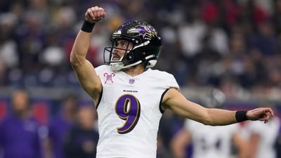 Baltimore Ravens kicker Justin Tucker faces sexual misconduct allegations from 16 massage therapists. The NFL is investigating under its personal conduct policy. (AP Photo/Eric Christian Smith, File) (AP) Baltimore Ravens kicker Justin Tucker faces sexual misconduct allegations from 16 massage therapists. The NFL is investigating under its personal conduct policy. (AP Photo/Eric Christian Smith, File) (AP)