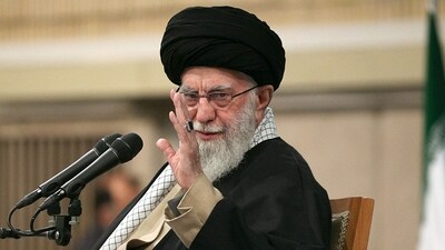Iran's Supreme Leader Ayatollah Ali Khamenei on February 17, 2025, (AFP)