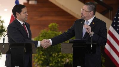 US Secretary of State Marco Rubio (left) with Costa Rican President Rodrigo Chaves in San Jose, Costa Rica earlier this month. (REUTERS) US Secretary of State Marco Rubio (left) with Costa Rican President Rodrigo Chaves in San Jose, Costa Rica earlier this month. (REUTERS)