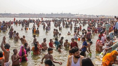 Over 52 crore devotees have taken a holy dip so far at the world's largest human gathering. (ANI) Over 52 crore devotees have taken a holy dip so far at the world's largest human gathering. (ANI)