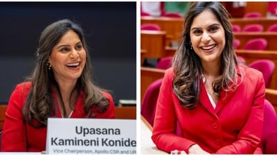 Upasana Kamineni Konidela was all smiles as she attended the Harvard India Business Forum 2025. Upasana Kamineni Konidela was all smiles as she attended the Harvard India Business Forum 2025.